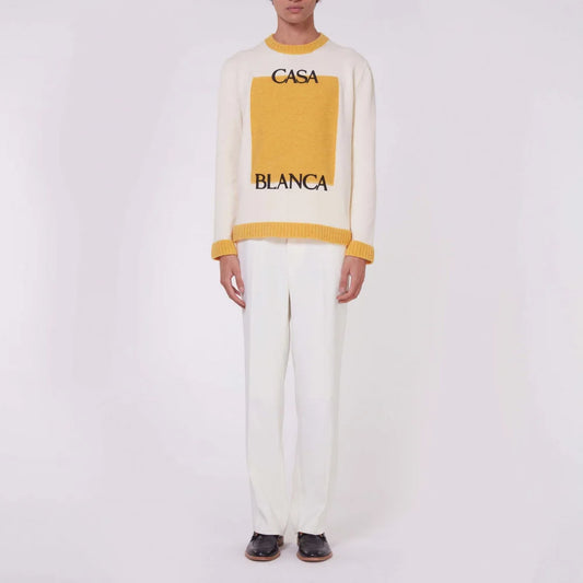 CASABLANCA || Logo Dégradé Intarsia Jumper Pullover- FASHION MYST