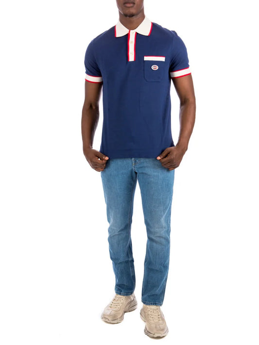 GUCCI || Logo-Patch Short-Sleeve Polo Shirt - FASHION MYST