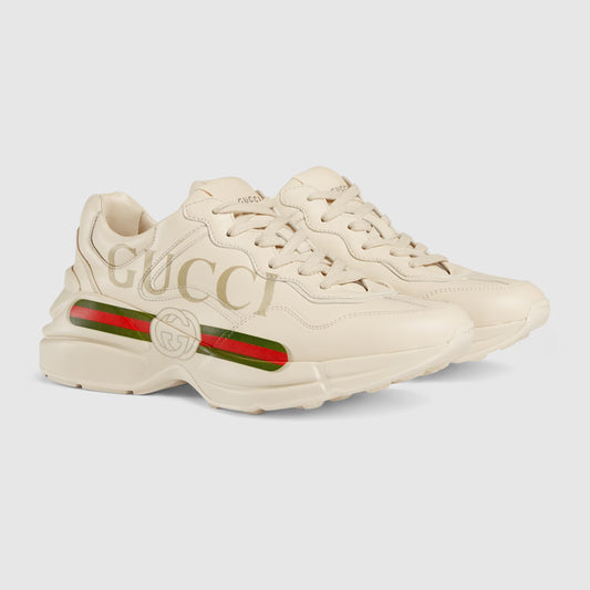 GUCCI || Women's Rhyton Trainer Sneaker With Gucci Logo- FASHION MYST