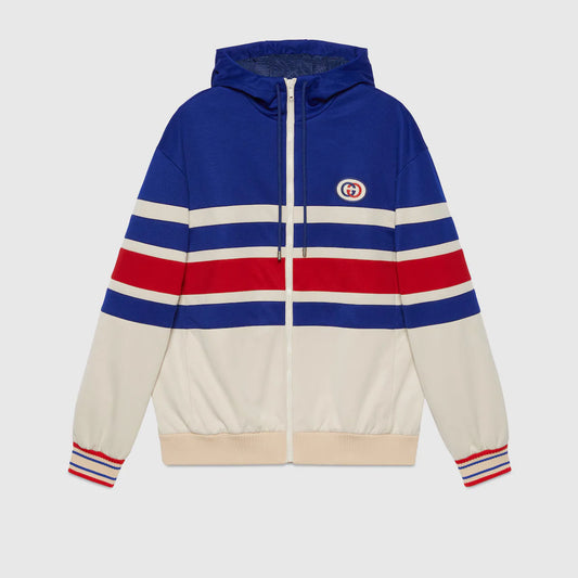 GUCCI || Tiger Cotton Zip-U Hoodie Tracksuit- FASHION MYST