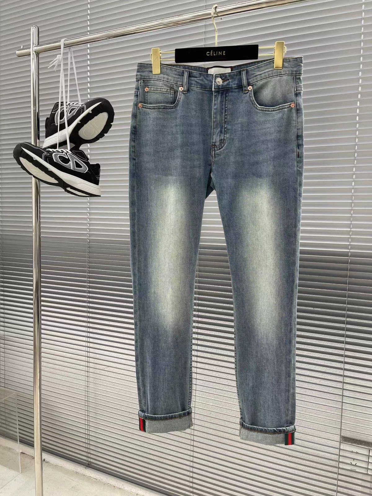designer dress jeans for men Cotton Denim Dior Jean Jacket Men Men's Designer Jeans Denim Jackets DIOR