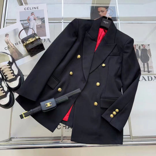 CELINE Letters Line Womens Designer Blazer Jacket - FASHION MYST