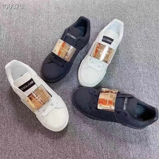 Dolce & Gabbana | Leather Sock Sneakers Logo Sneakers - FASHION MYST