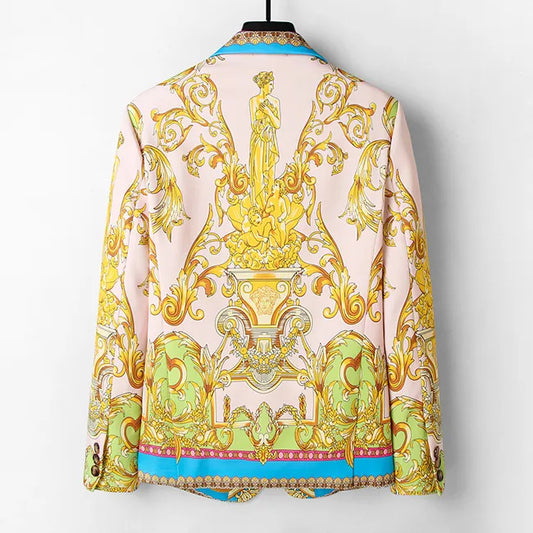 VERSACE || Versace Men's Baroque Print Lapel Blazer- FASHION MYST