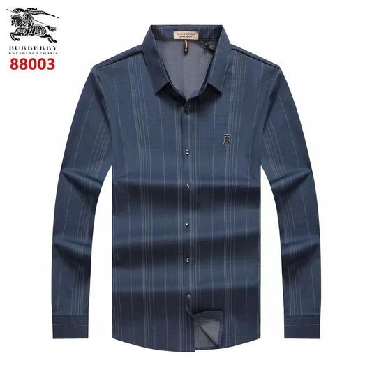 BURBERRY || Self Texture Straight Lining Elastic Full Sleeve Casual Shirt - FASHION MYST