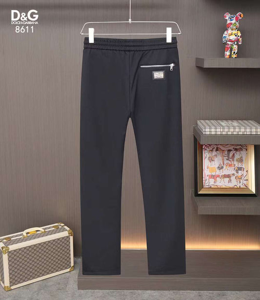 DOLCE & GABBANA || Black/Grey DG Essential Pants - FASHION MYST