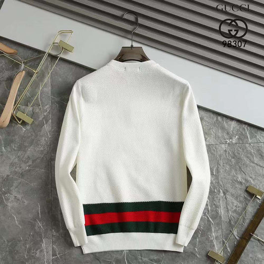GUCCI || Branded Logo Embroidery Web Strap Pullover - FASHION MYST