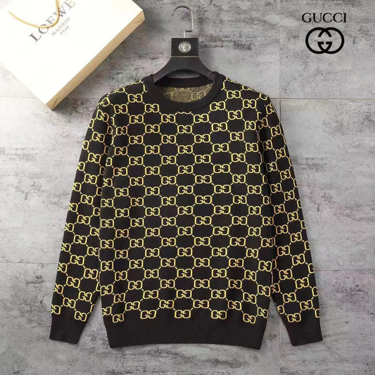GUCCI || Black/Green GG-Jacquard Wool Sweater - FASHION MYST
