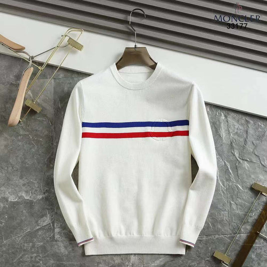 MONCLER || Multi-Color Strip Crew Neck Pullover - FASHION MYST