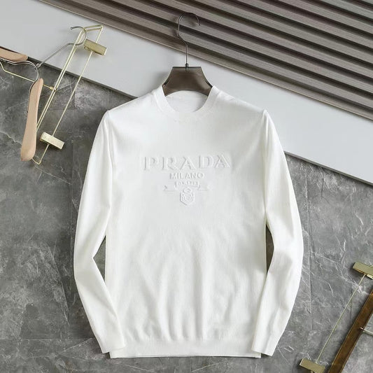 PRADA || Milano Silicone Logo Crew Neck Pullover - FASHION MYST