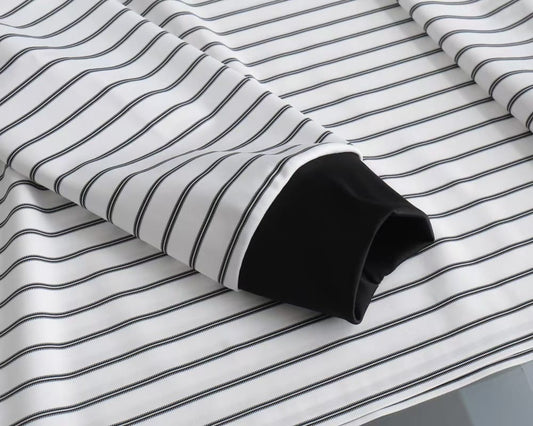 PRADA || Black And White Striped Wool Knitted Polo T-Shirt - FASHION MYST