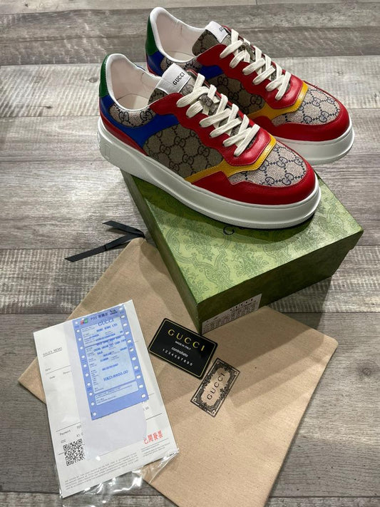 GUCCI || CHUNKY B GG SNEAKER-RED - FASHION MYST