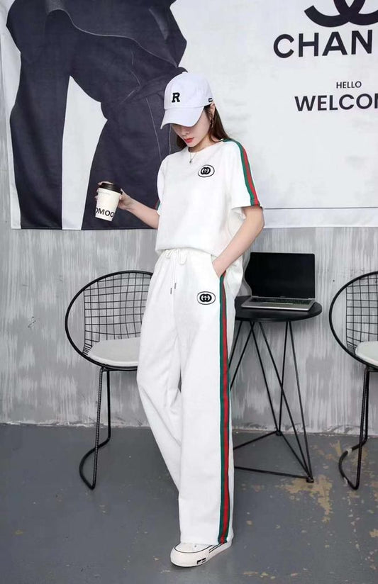 Colorful Strip Line Track Set For Women - FASHION MYST