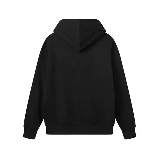 CHRISTIAN DIOR || Couture Hooded Sweatshirt Black Cotton Fleece- FASHION MYST