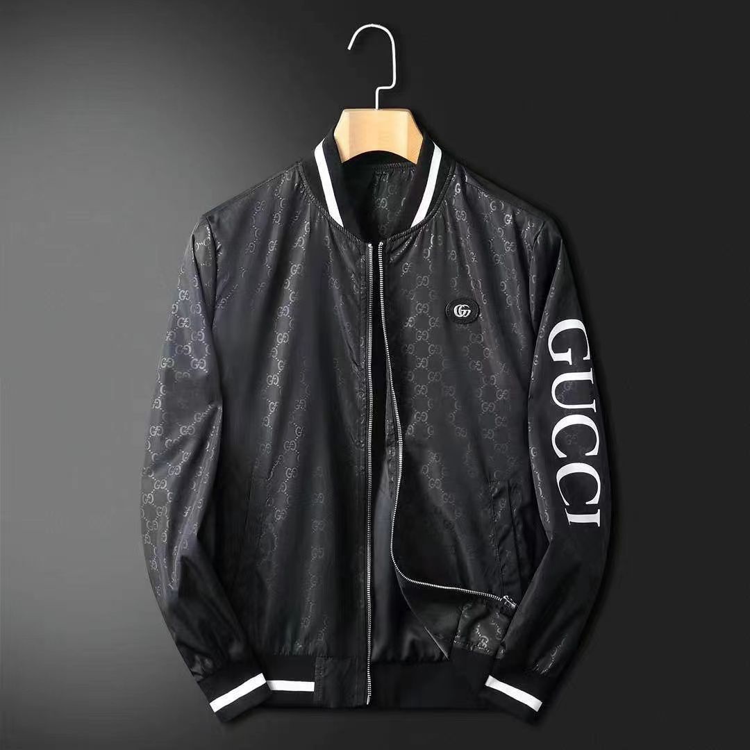 Logo Bomberjacke Gucci GUCCI Logo Print Lining Bomber Jacket For