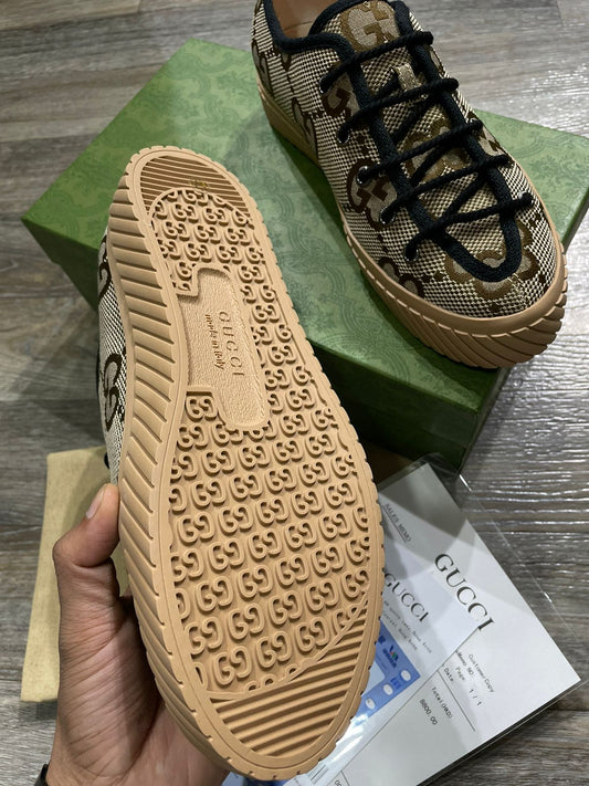 GUCCI || MAXI GG LACE-UP SNEAKER FOR MEN - FASHION MYST