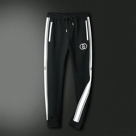 GUCCI || Embroidered GG Logo Tappered Design Black Tracksuit- FASHION MYST