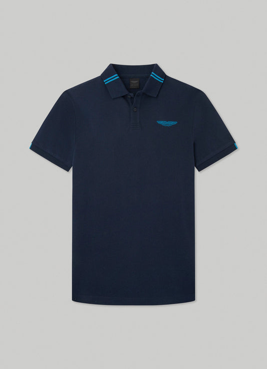 HACKETT || ASTON MARTIN CLASSIC FIT POLO SHIRT / BLUE - FASHION MYST