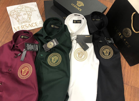 VERASCE || Golden Medusa Logo Printed Shirt For Men - FASHION MYST