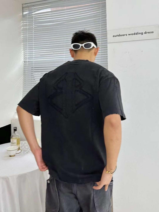 BALENCIAGA || Men's Low-Shoulder Round Neckless T-shirt - FASHION MYST