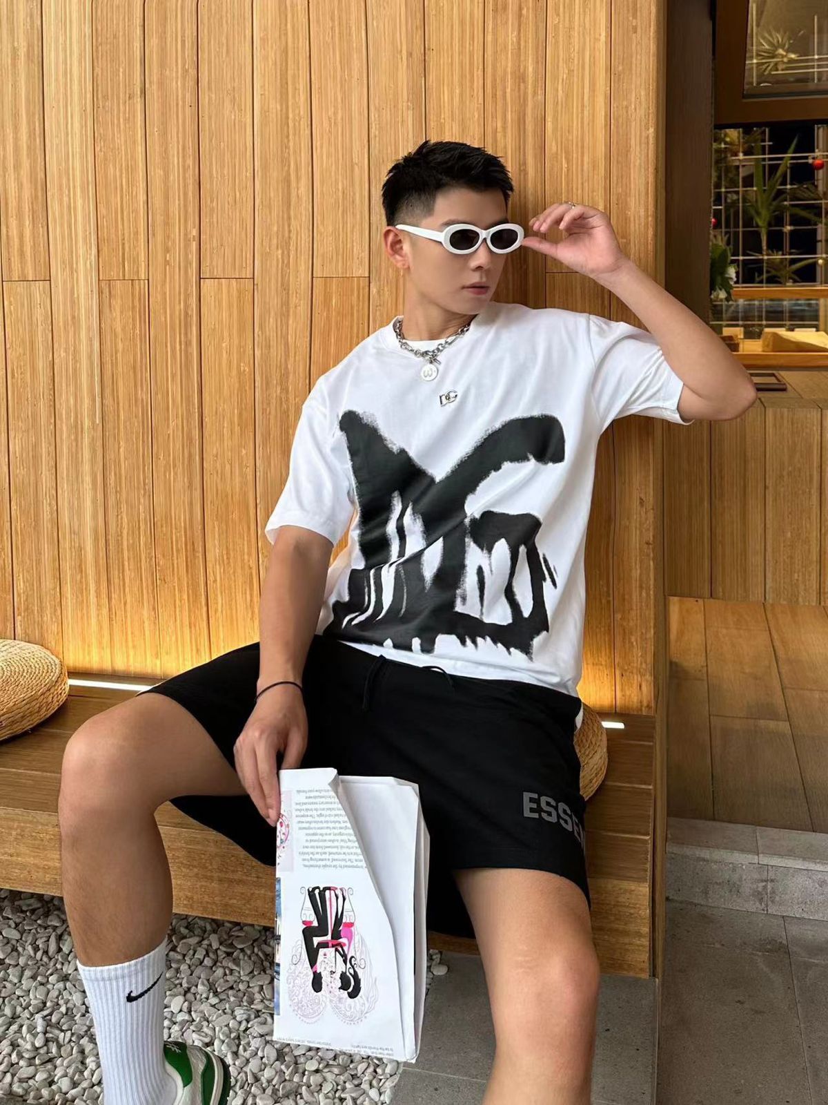 DOLCE GABBANA STREET STYLE LOGO SKATER STYLE T-SHIRT | WHITE 