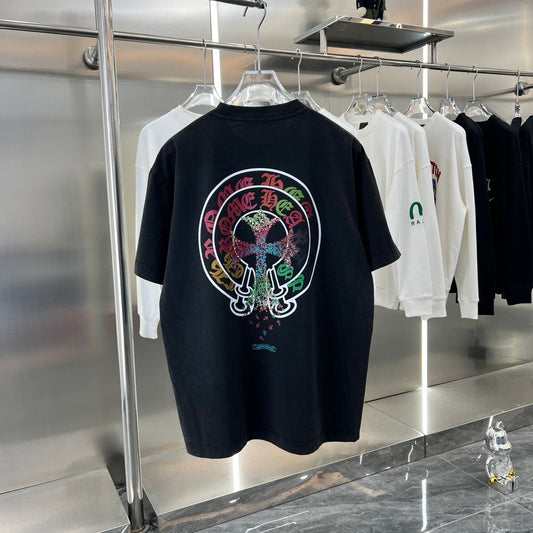CHROME HEARTS || Drop Shoulder Circle Logo T-Shirt: Iconic Streetwear - FASHION MYST