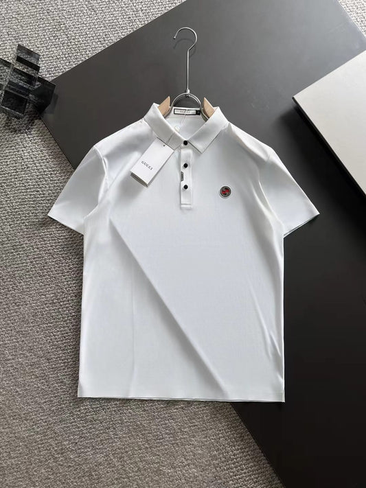 GUCCI || Logo-Patch Cotton Polo Shirt - FASHION MYST