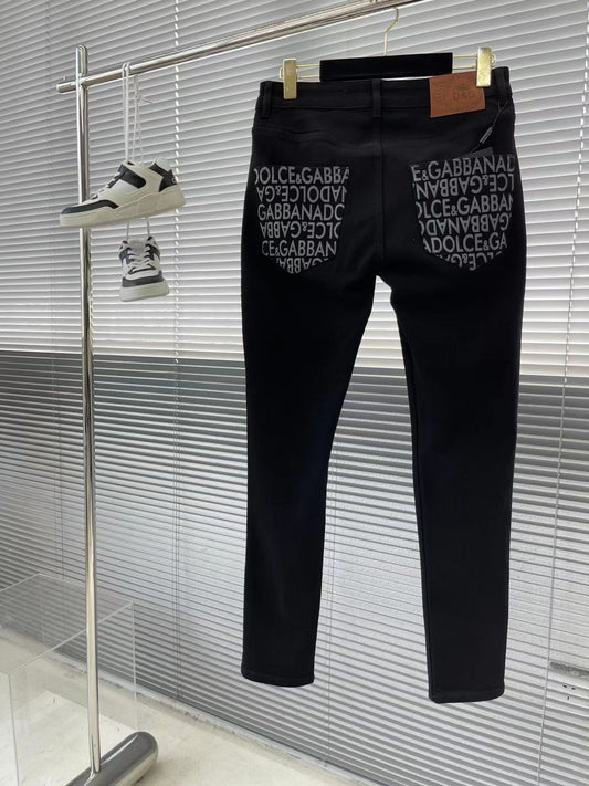 DOLCE & GABBANA || Black Denim Stretch Skinny Fit Rugged Jeans - FASHION MYST