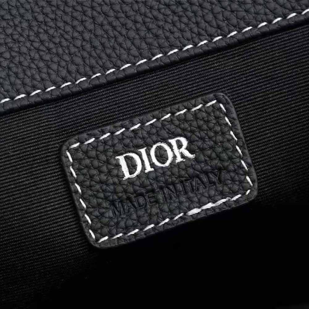 CHRISTIAN DIOR || Saddle Backpack Black Dior Oblique Jacquard and Grained Calfskin - FASHION MYST