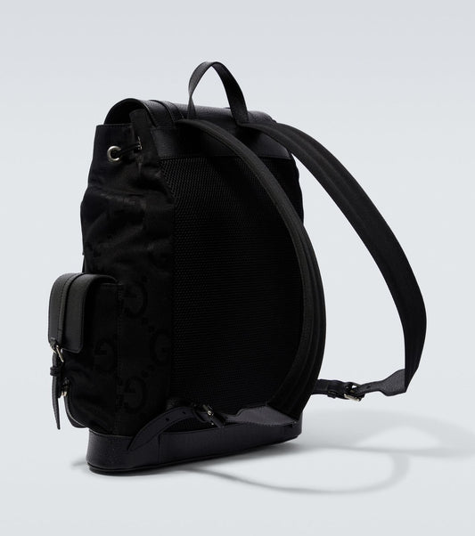 GUCCI || Jumbo GG Backpack In Black GG Canvas - FASHION MYST