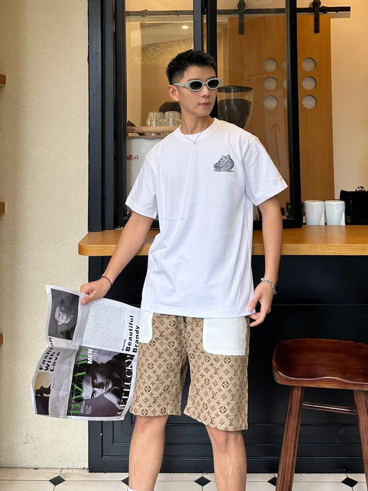 BALENCIAGA || Black/White Oversized Drop Shoulder T-Shirt - FASHION MYST