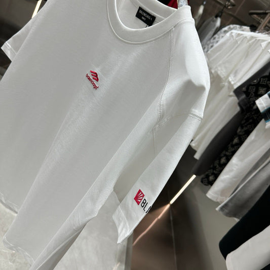 BALENCIAGA || Plus Tees & Polos T-shirts Round Neck Embroidered Logo - FASHION MYST