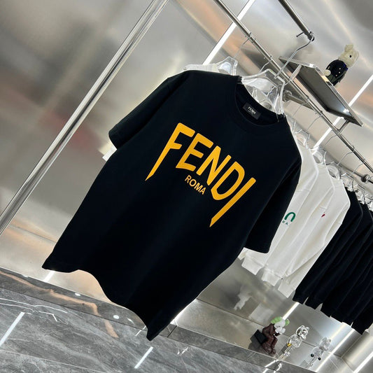 FENDI || Logo Drop Shoulder Cotton T-Shirt - FASHION MYST