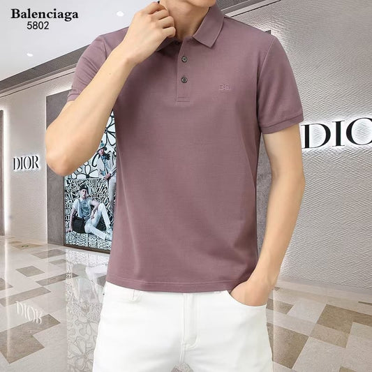 BALENCIAGA || Regular Fit Polo T-Shirt with Spread Collar - FASHION MYST