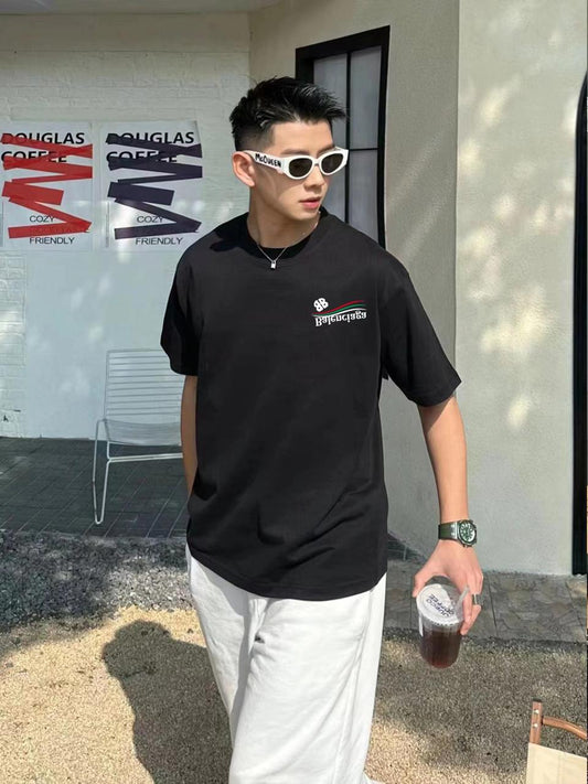 BALENCIAGA || Mens Designers T-Shirt With Letters Print Short Sleeves - FASHION MYST