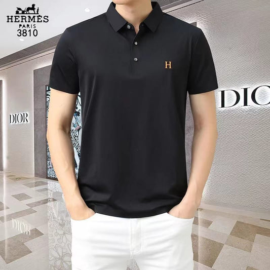 HERMES || Cotton Pique Talsworth Short Sleeve Polo T-Shirt - FASHION MYST