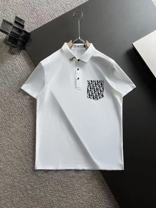 CHRISTIAN DIOR || Polo T-shirt with Logo Printed Patch Pocket - FASHION MYST