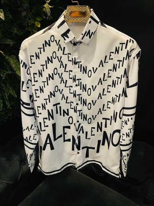 VALENTINO || Premium Printed Full Sleeves Shirt For Men - FASHION MYST