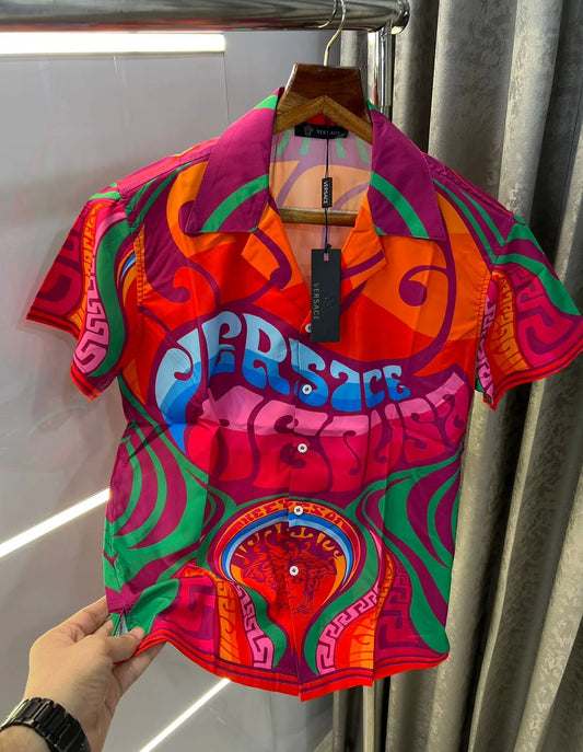 VERSACE || Men's Medusa Music Printed Shirt - FASHION MYST