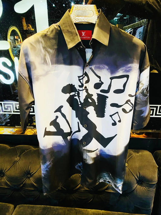 LOUIS VUITTON || Silk Short Sleeves Logo Luxury Shirts - FASHION MYST
