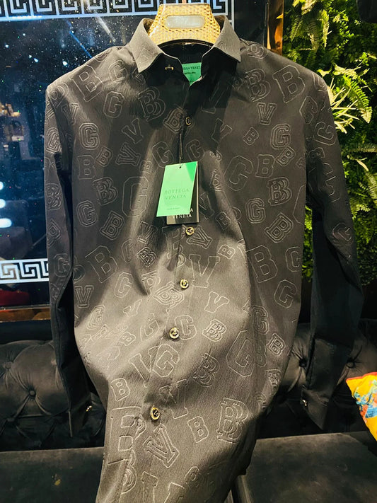 BOTTEGA VENETTA || High End Quality Self Emboosed Fabric Shirts - FASHION MYST