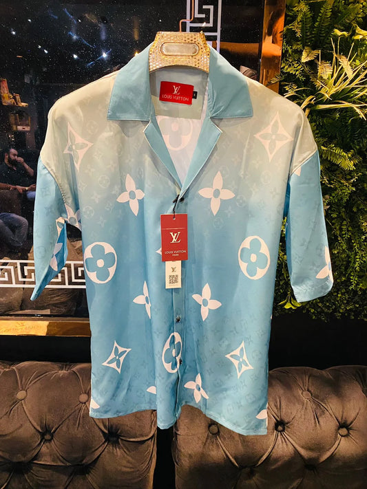 LOUIS VUITTON || PREMIUM QUALITY DROP SHOULDER CUBAN COLLAR SHIRT - FASHION MYST