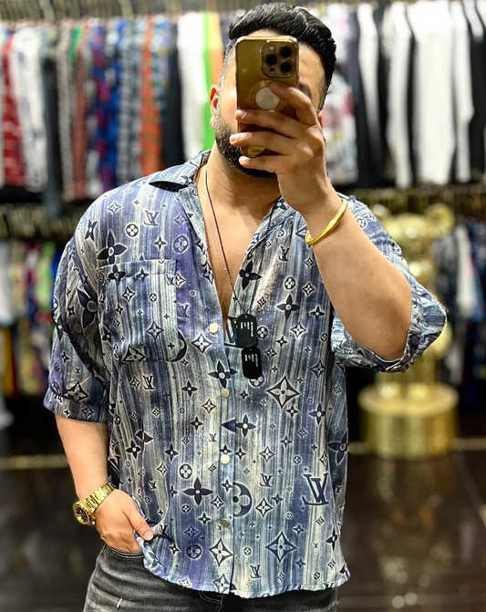 LOUIS VUITTON || PREMIUM QUALITY DROP SHOULDER CUBAN COLLAR SHIRTS - FASHION MYST