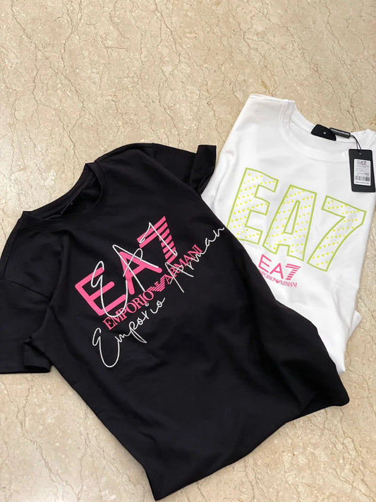 EMP*RIO ARM*NI || Premium Training Logo Print Crew-Neck T-Shirt - FASHION MYST