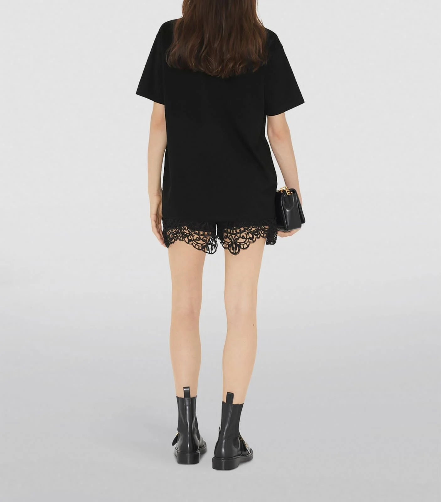 BURBERRY || Oak Leaf Crest Cotton T-shirt In Black-Women - FASHION MYST