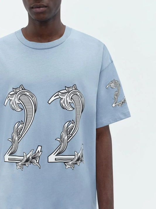 AMIRI || OVERSIZED AMIRI 22 TEE ASHLEY BLUE - FASHION MYST