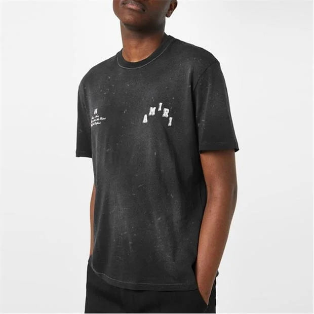 AMIRI || Vintage Collegiate Logo-Print T-Shirt / Black AMIRI || Vintage Collegiate Logo-Print T-Shirt / Black