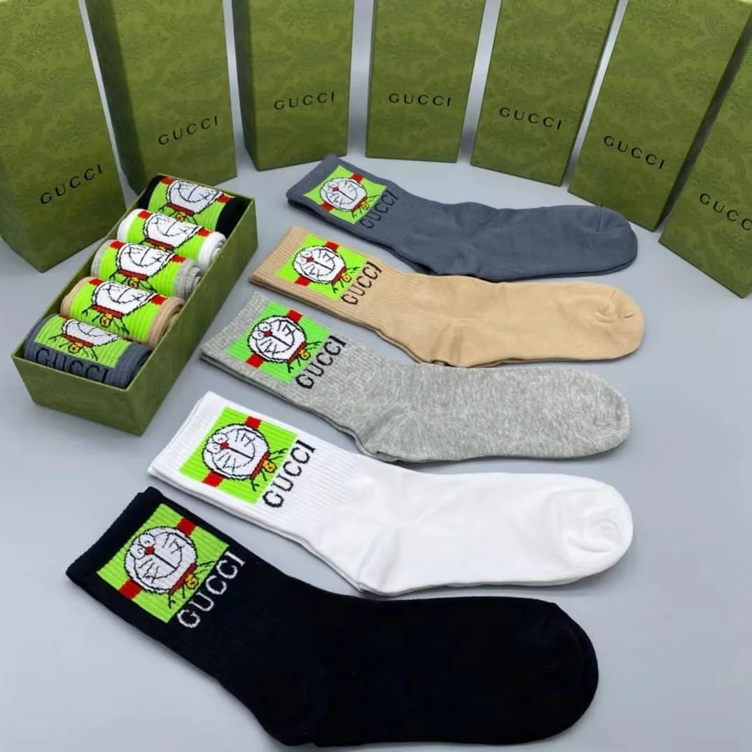 GUCCI || Doremon Logo-Jacquard Cotton-Blend Socks – FASHION MYST