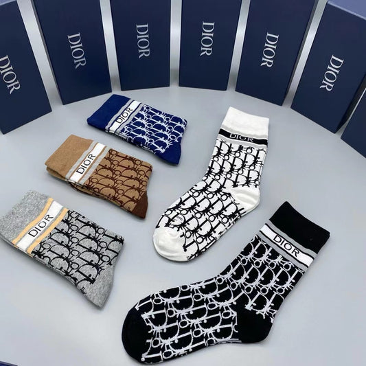 CHRISTIAN DIOR || Dior Homme All Over CD Logo Print Socks - FASHION MYST