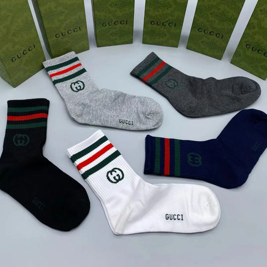 GUCCI || GG Cotton Blend Socks (Pack Of Five) - FASHION MYST